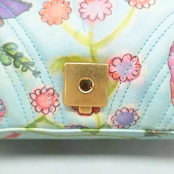 100% Authentic GUCCI GG Marmont Flap Blue Unskilled Worker Leather Shoulder Bag - Picture 8 of 12